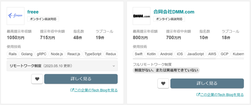 2023年5月回の参加企業例