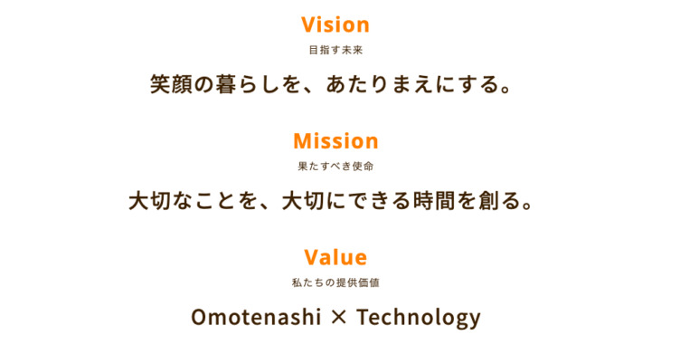 株式会社CaSyのビジョン・ミッション・バリュー