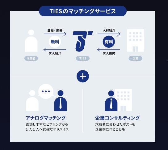 株式会社タイズの事業を説明した図