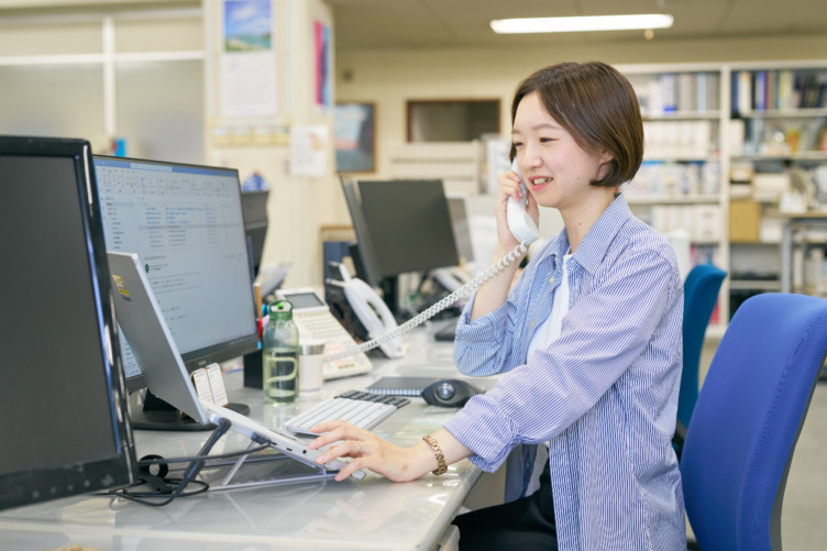 古野電気の古澄さんが勤務している様子