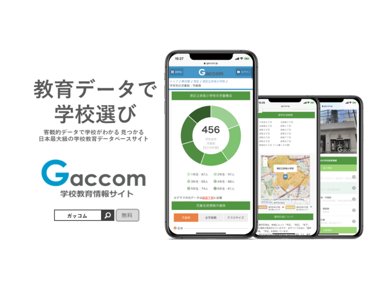 学校教育情報サイト「ガッコム」のサービスイメージ