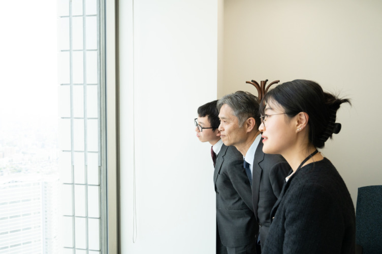 一般財団法人日本気象協会の井上さん、瀬川さん、金さん