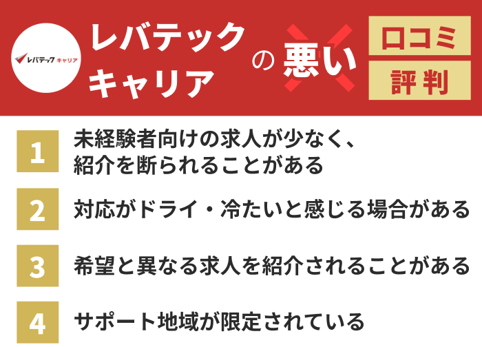 レバテックキャリアの悪い評判口コミ