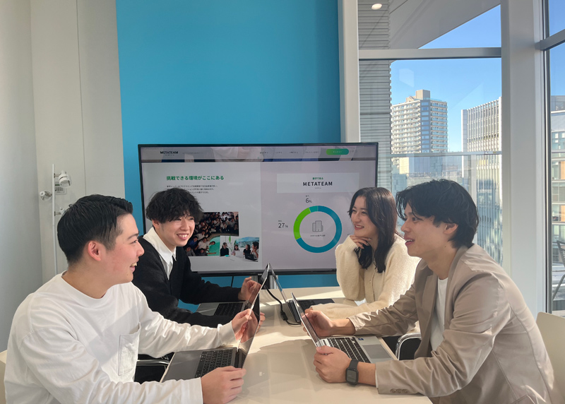 METATEAM株式会社のミーティング風景