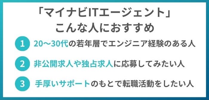 マイナビITエージェントはこんな人におすすめ