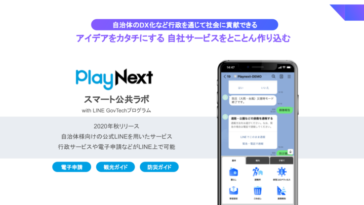 プレイネクストラボのスマート公共ラボ事業イメージ