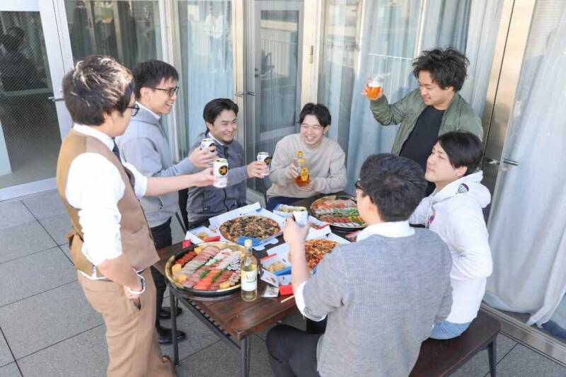 株式会社ルートゼロの東京オフィスでの飲み会