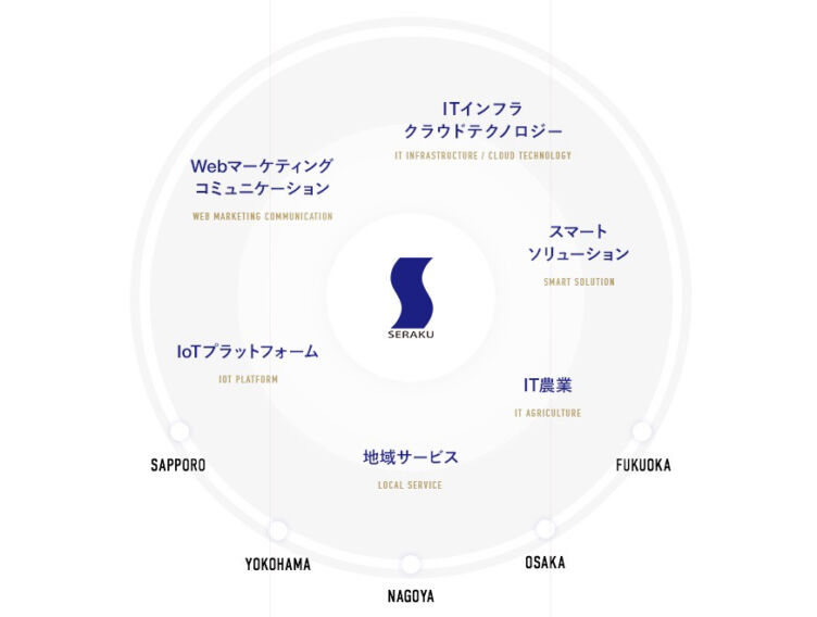 株式会社セラクの事業領域を示した図