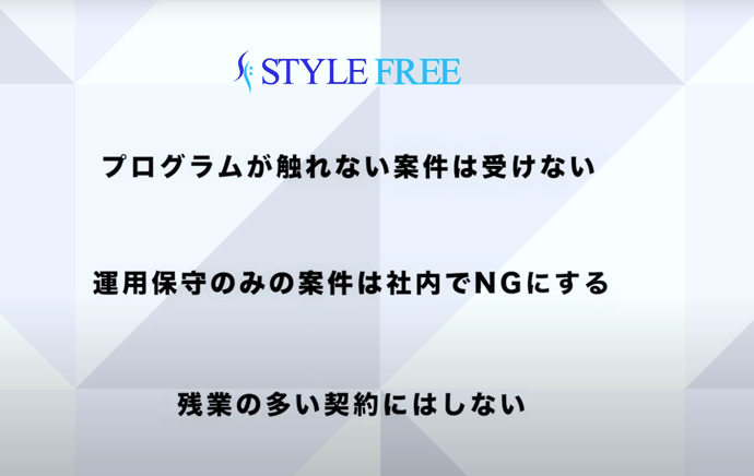 株式会社スタイル・フリーの営業部が掲げる受注案件選定の基準