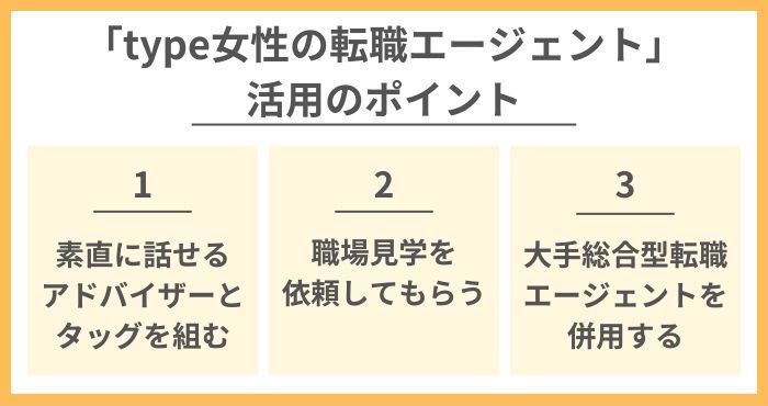 type女性の転職エージェントを活用して転職する際のポイント