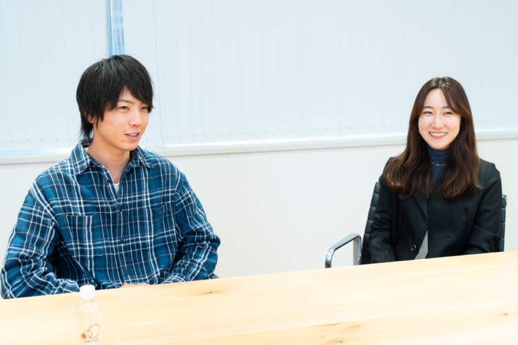 ユナイテッド株式会社の清水石貴子さんと矢部凌太さん