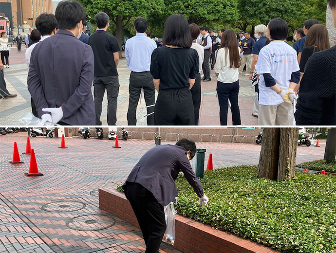 約100名が清掃活動に参加